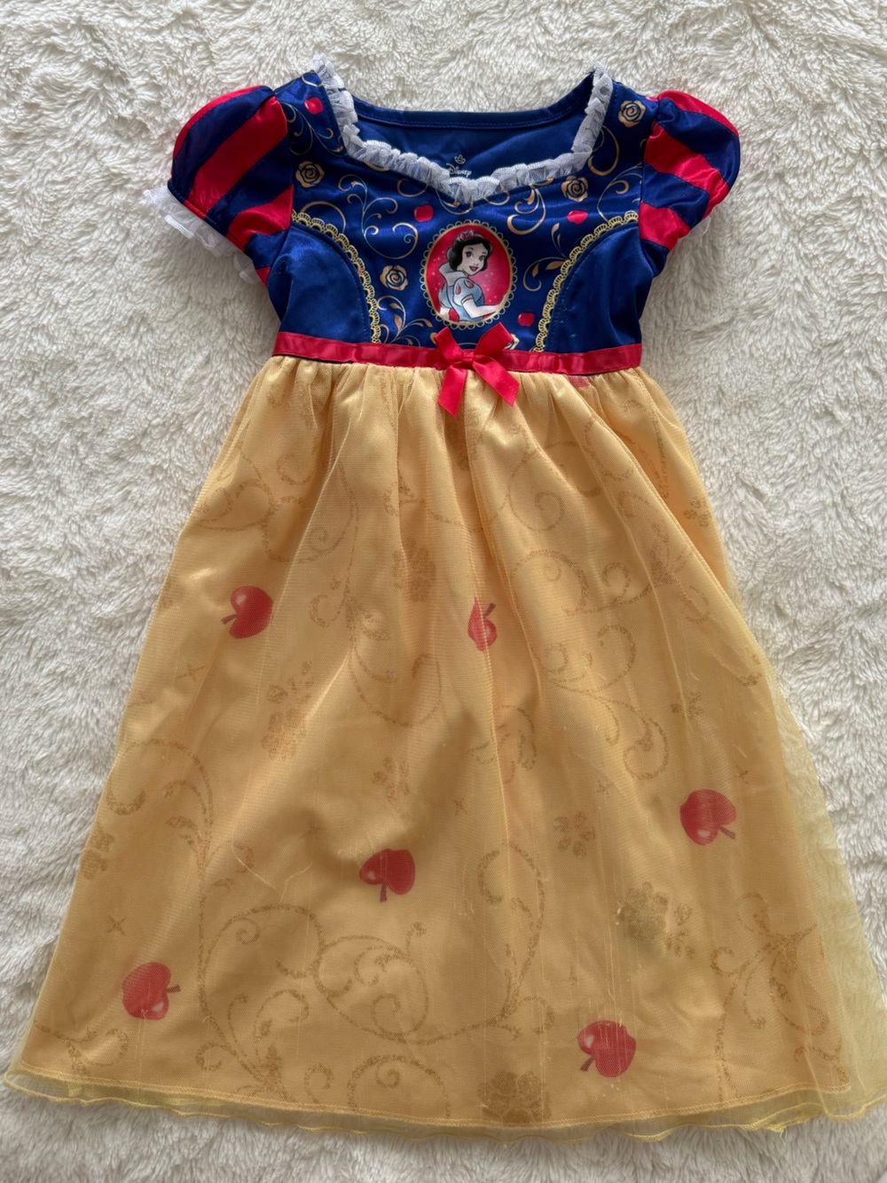 Disney Yellow and Blue Princess Dress with Red Accents